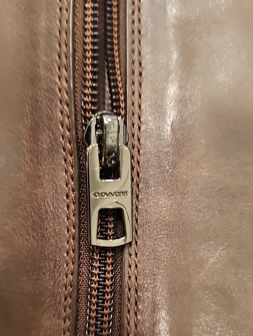 COACH Mabel Tall Brown Knee-High Riding Boots w/Chain Ankle Strap Leather Size 7